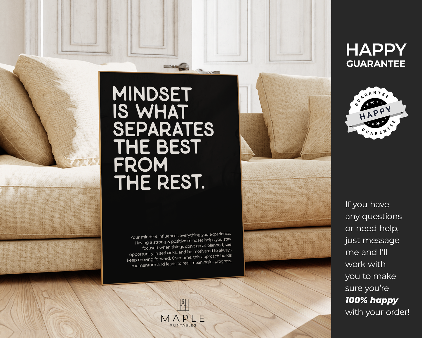 Mindset is What Separates the Best from the Rest - Black