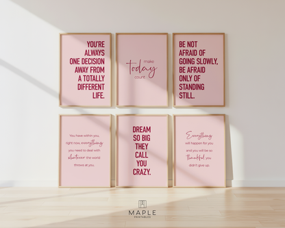Motivational Set 6A - Pink