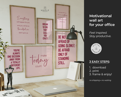 Motivational Set 6A - Pink