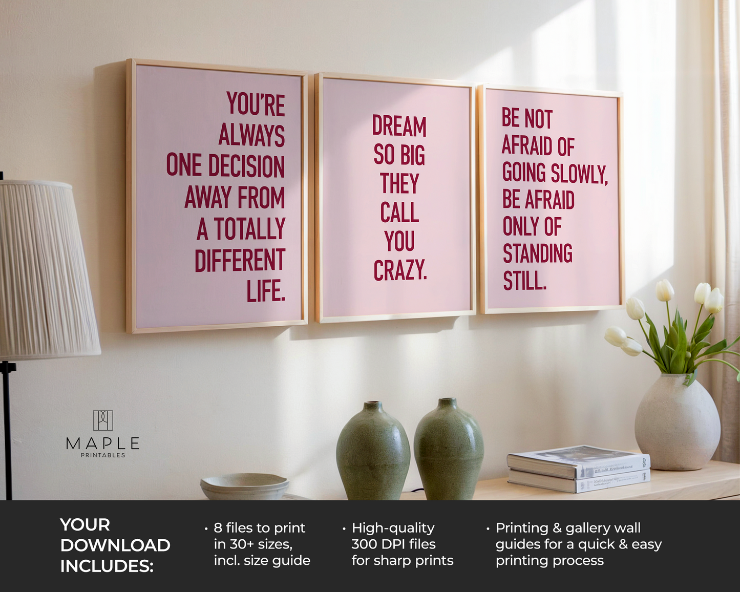 Motivational Set 6A - Pink