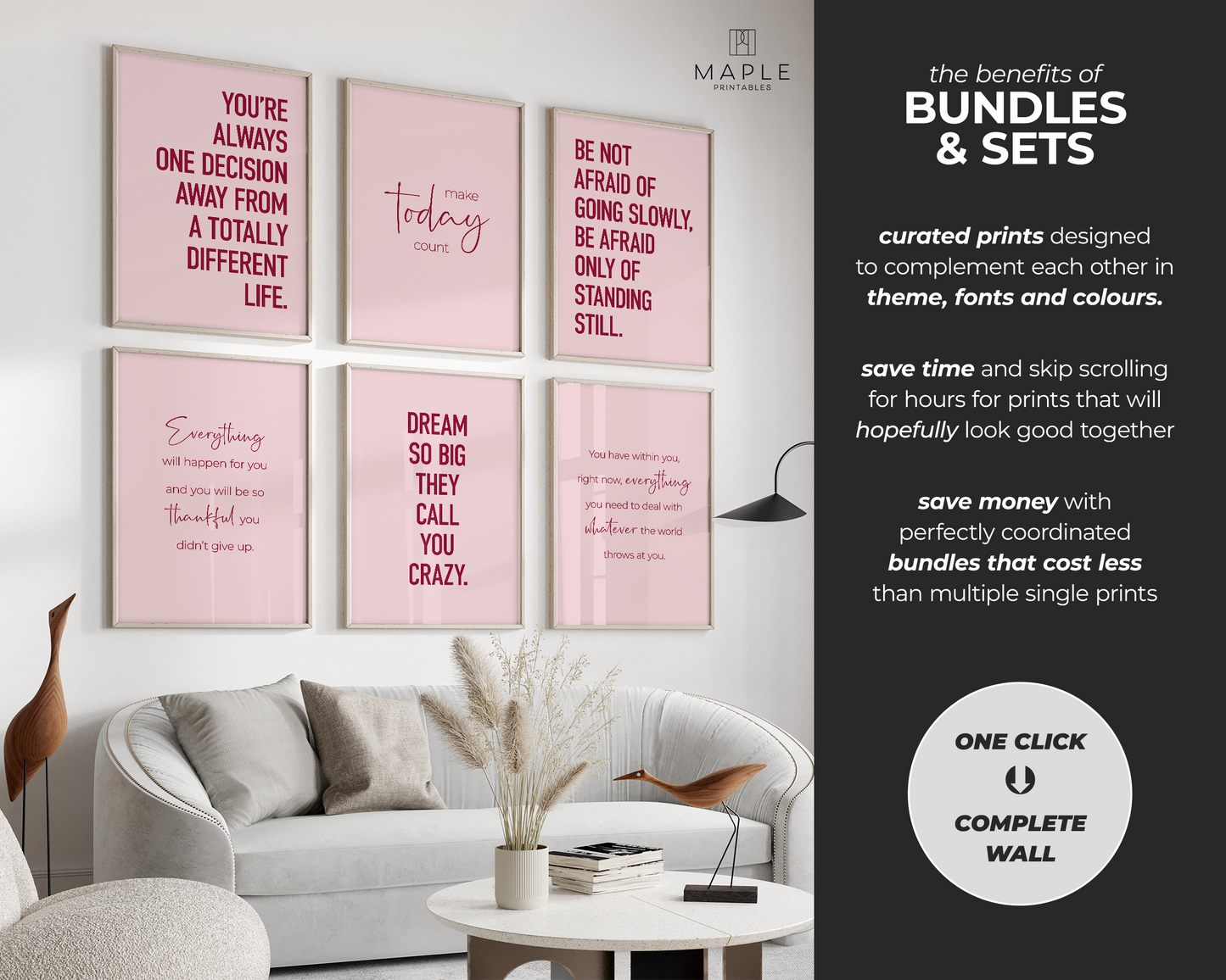 Motivational Set 6A - Pink