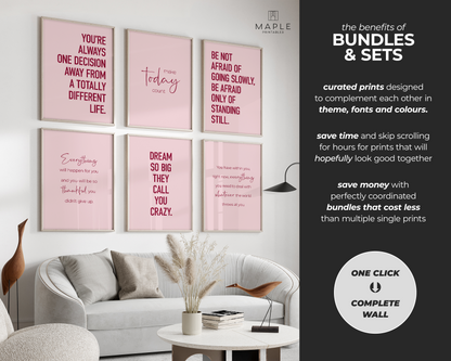 Motivational Set 6A - Pink
