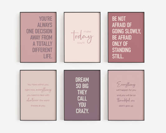 Motivational Set 6A - Pink & Purple
