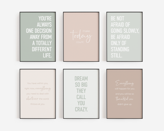 Motivational Set 6A - Earth Tones