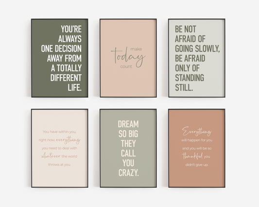 Motivational Set 6A - Dark Earth Tones