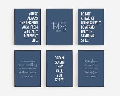 Motivational Set 6A - Navy Blue