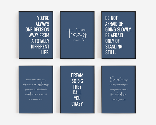 Motivational Set 6A - Navy Blue
