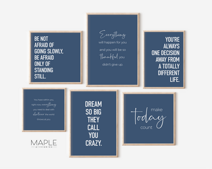 Motivational Set 6A - Navy Blue
