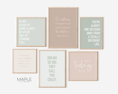 Motivational Set 6A - Earth Tones