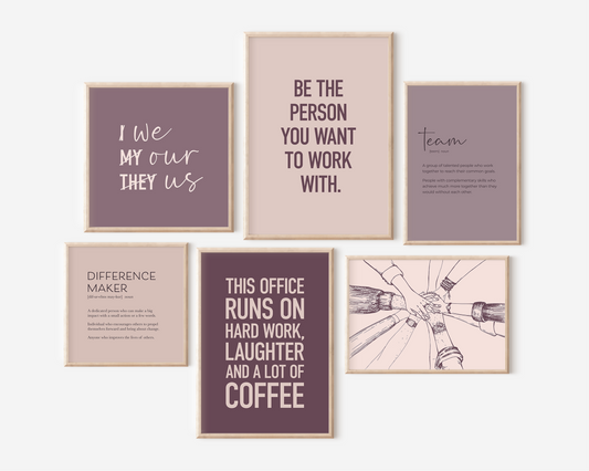 Teamwork Set 6D - Purple & Blush