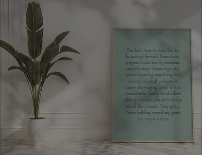 Progress Quote - Teal & Blue