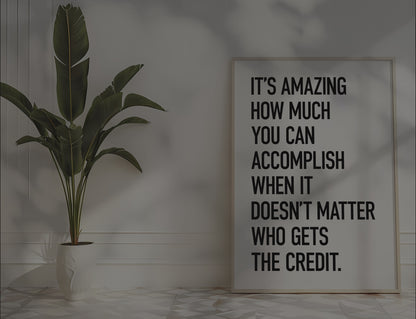 It's Amazing How Much You Can Accomplish