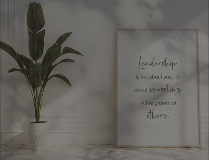 Leadership Is About Investing in Others