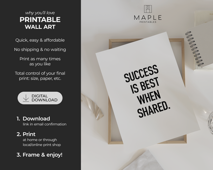 Success Is Best When Shared