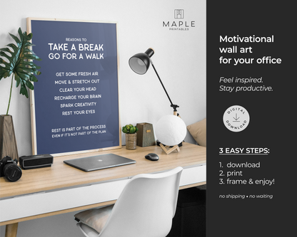 Reasons to Take a Break - Blue