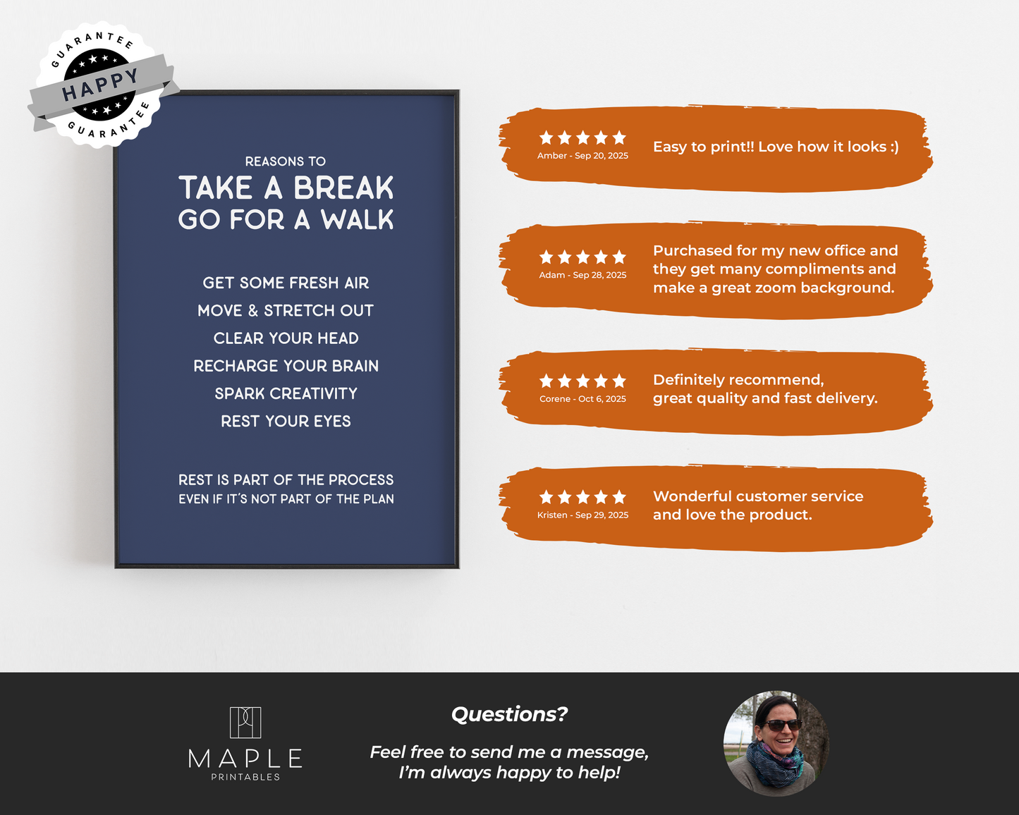 Reasons to Take a Break - Blue