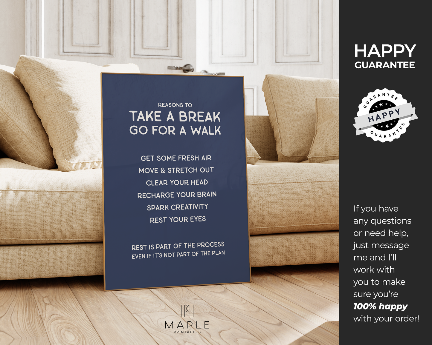 Reasons to Take a Break - Blue