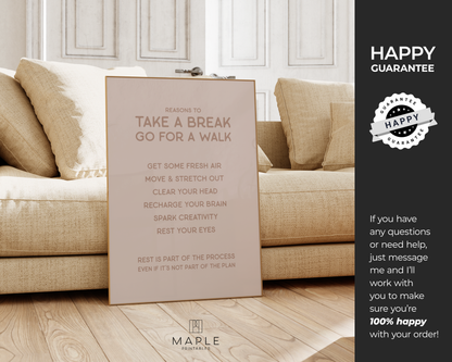 Reasons to Take a Break - Tan