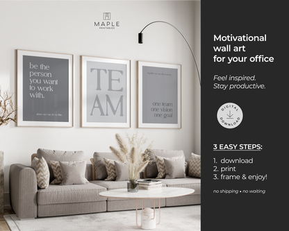Teamwork 'TEAM' Set - Grey
