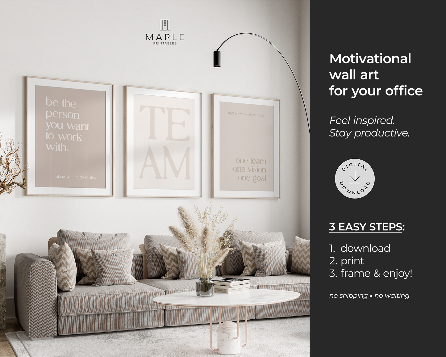 Teamwork 'TEAM' Set - Beige