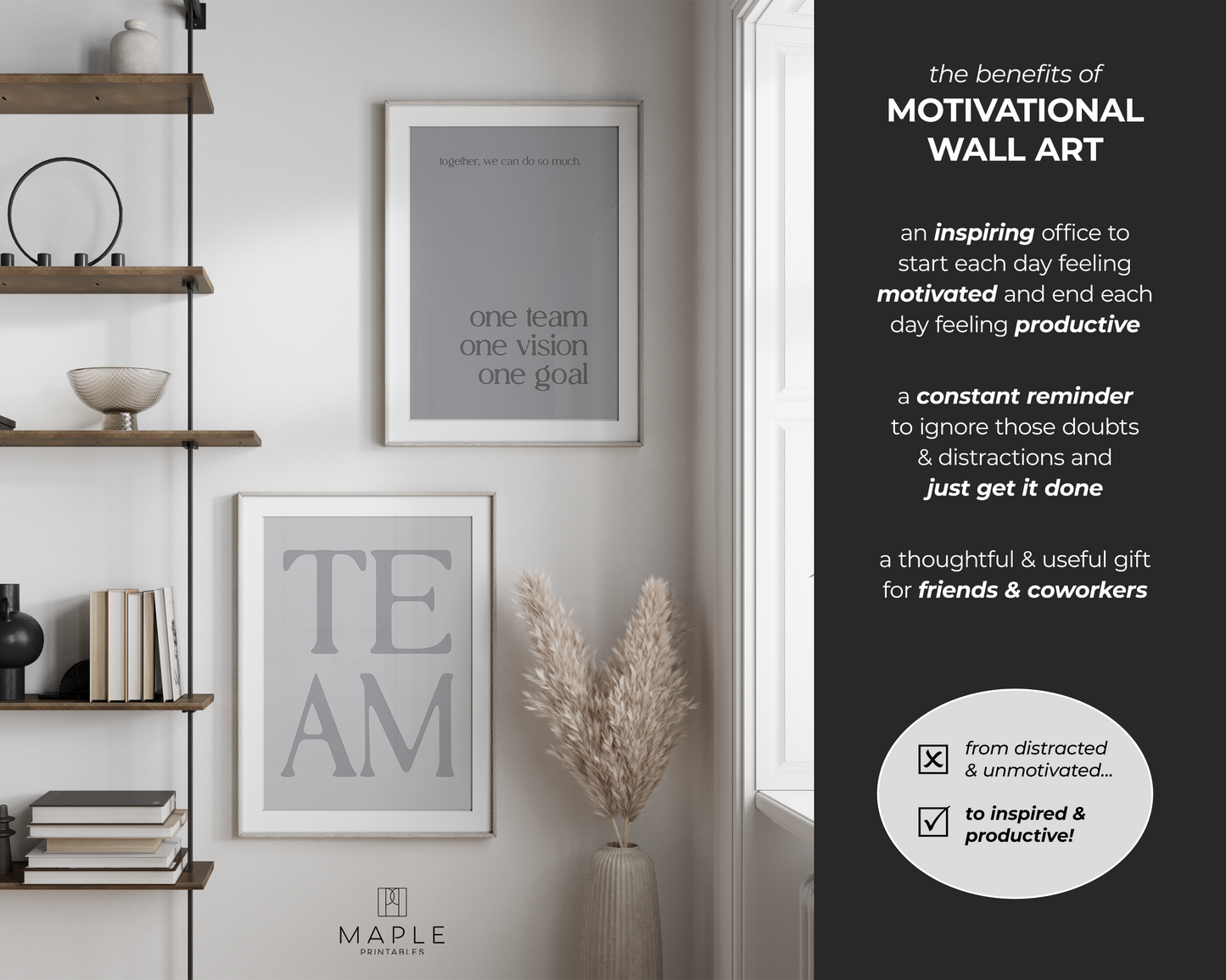 Teamwork 'TEAM' Set - Grey