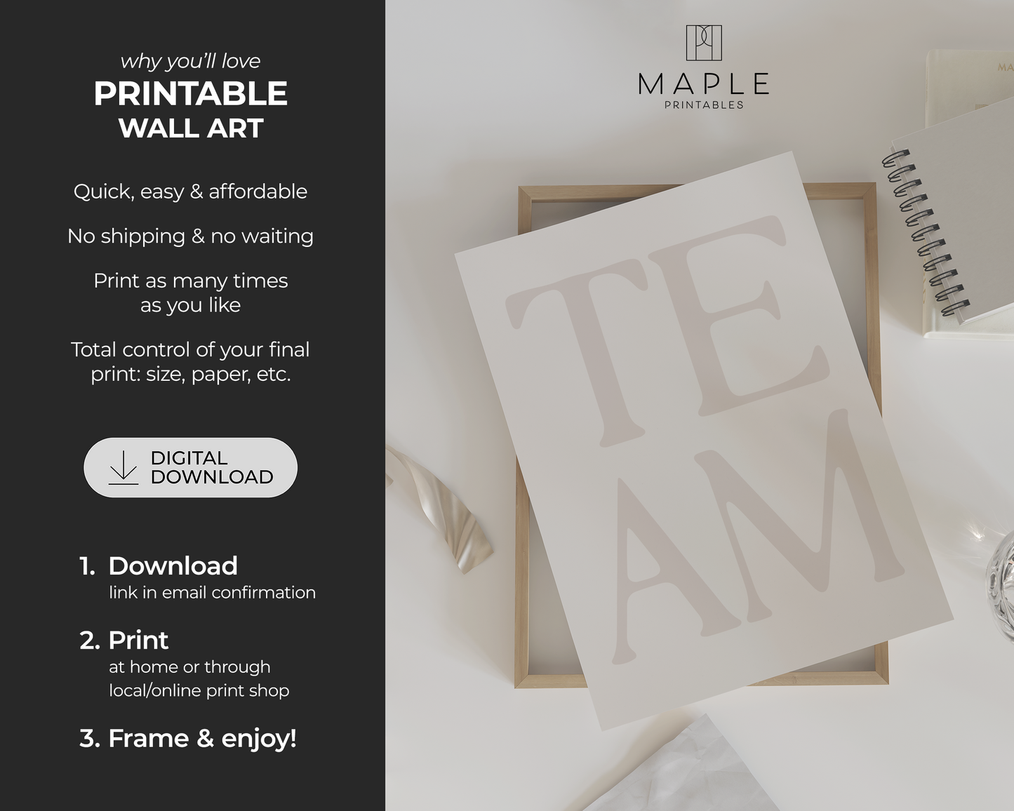Teamwork 'TEAM' Set - Beige