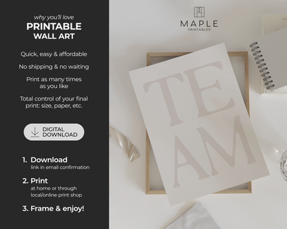 Teamwork 'TEAM' Set - Beige