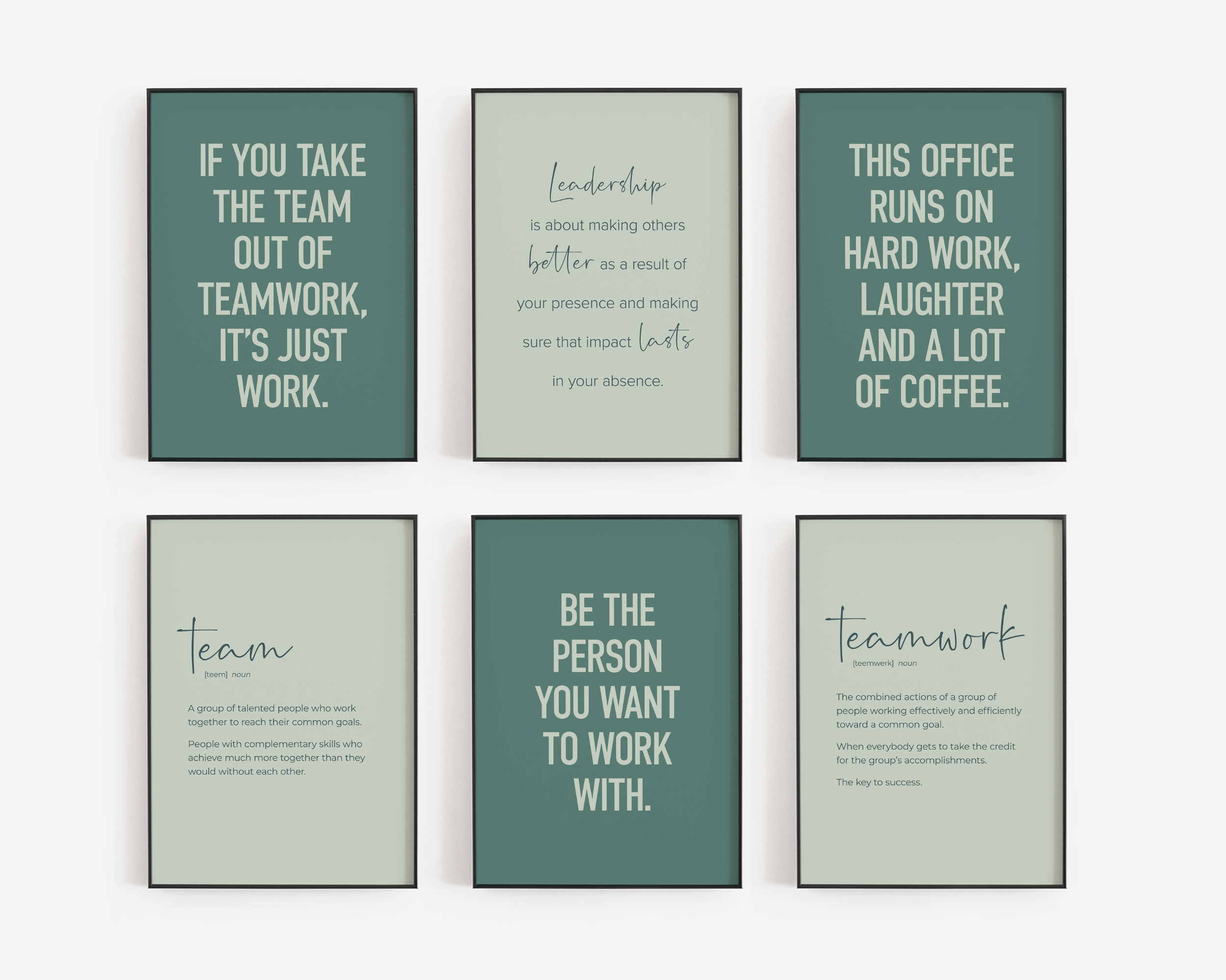 Teamwork Set 6A - Green – Maple Printables