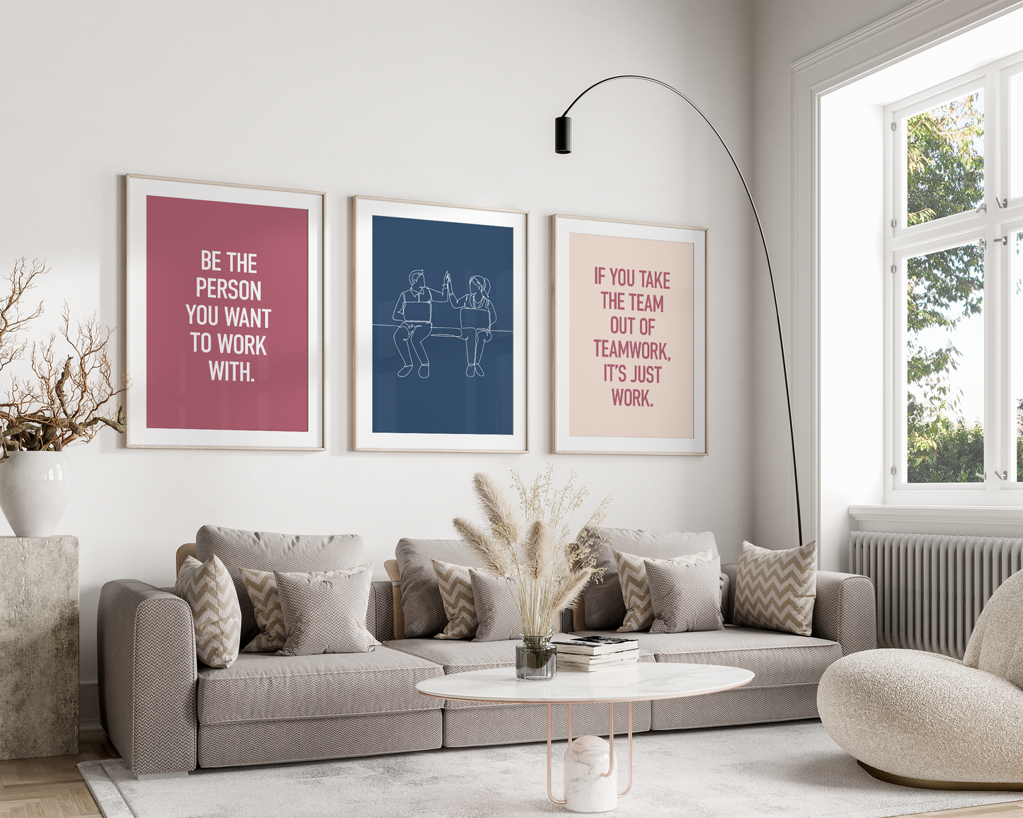 Teamwork Set 10A - Pink, Blue & Gold