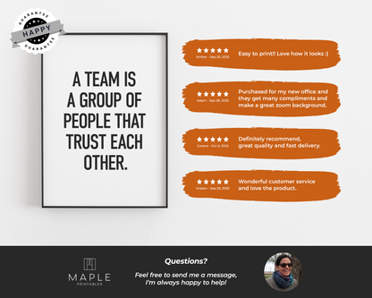 A Team is a Group of People That Trust Each Other