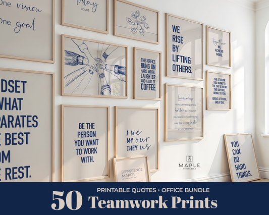 Motivational Teamwork 50A - Navy Blue & Beige