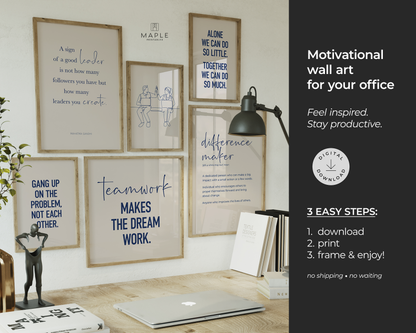 Motivational Teamwork 50A - Navy Blue & Beige