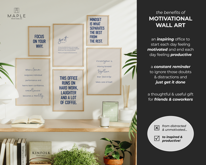 Motivational Teamwork 50A - Navy Blue & Beige