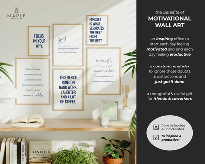 Motivational Teamwork 50A - Navy Blue & White