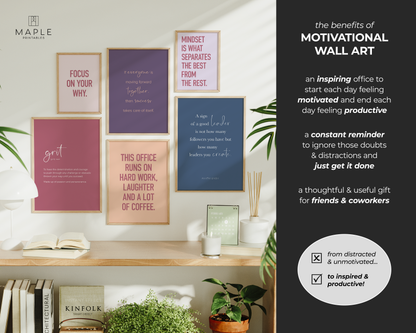 Motivational Teamwork 50A - Pink, Blue & Yellow
