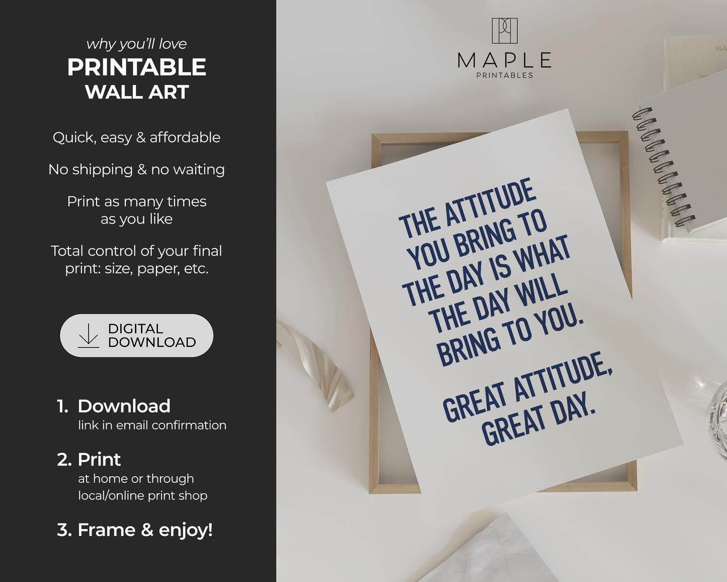 Motivational Teamwork 50A - Navy Blue & White