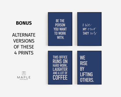 Motivational Teamwork 50A - Navy Blue & Beige
