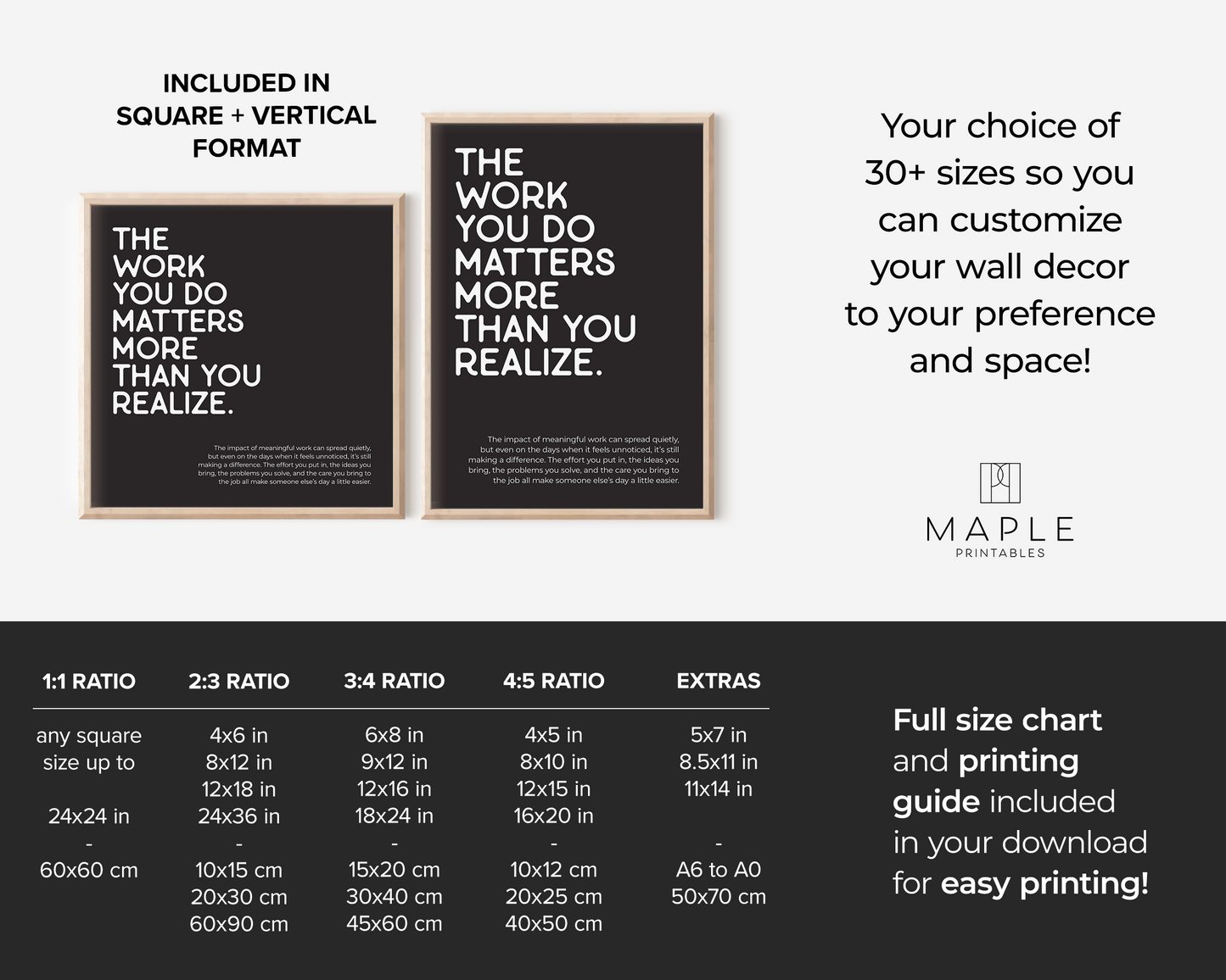 The Work You Do Matters - Black