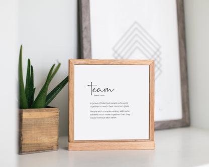 Team Office Decor, Set of 6 PRINTABLES, Teamwork Wall Art, Work Motivation Quotes, Definition Posters, Funny Team Gifts, Break Room Signs