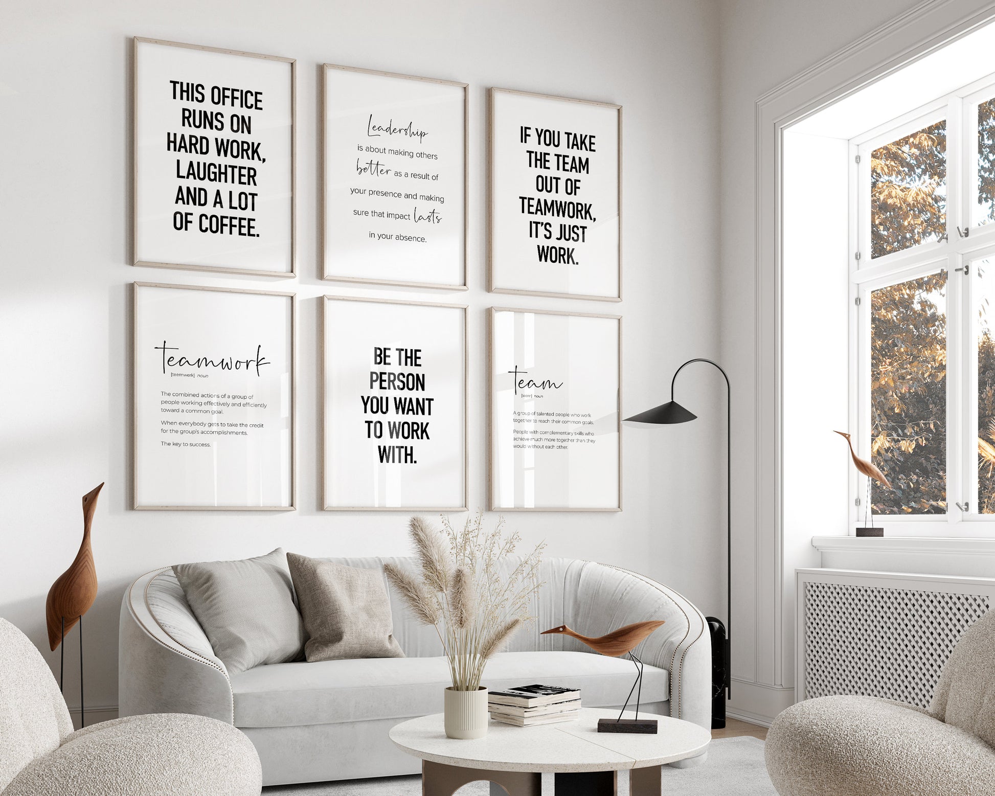 Team Office Decor, Set of 6 PRINTABLES, Teamwork Wall Art, Work Motivation Quotes, Definition Posters, Funny Team Gifts, Break Room Signs
